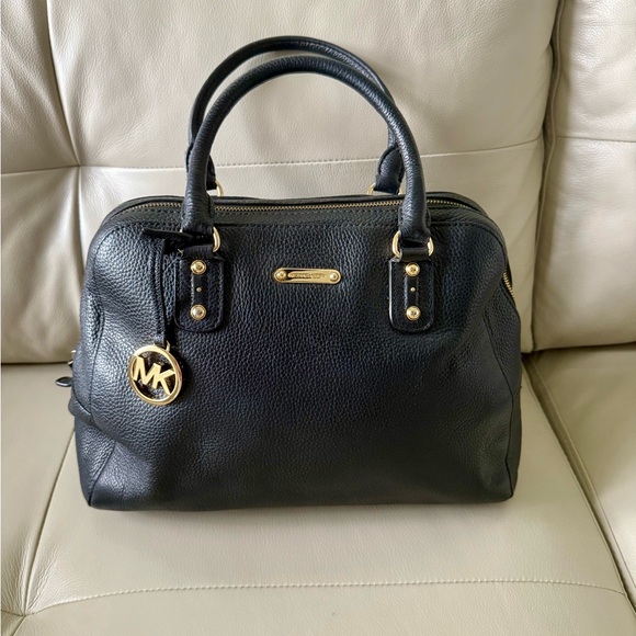 Michael Kors Black Satchel with Gold Details - Picture 1 of 5